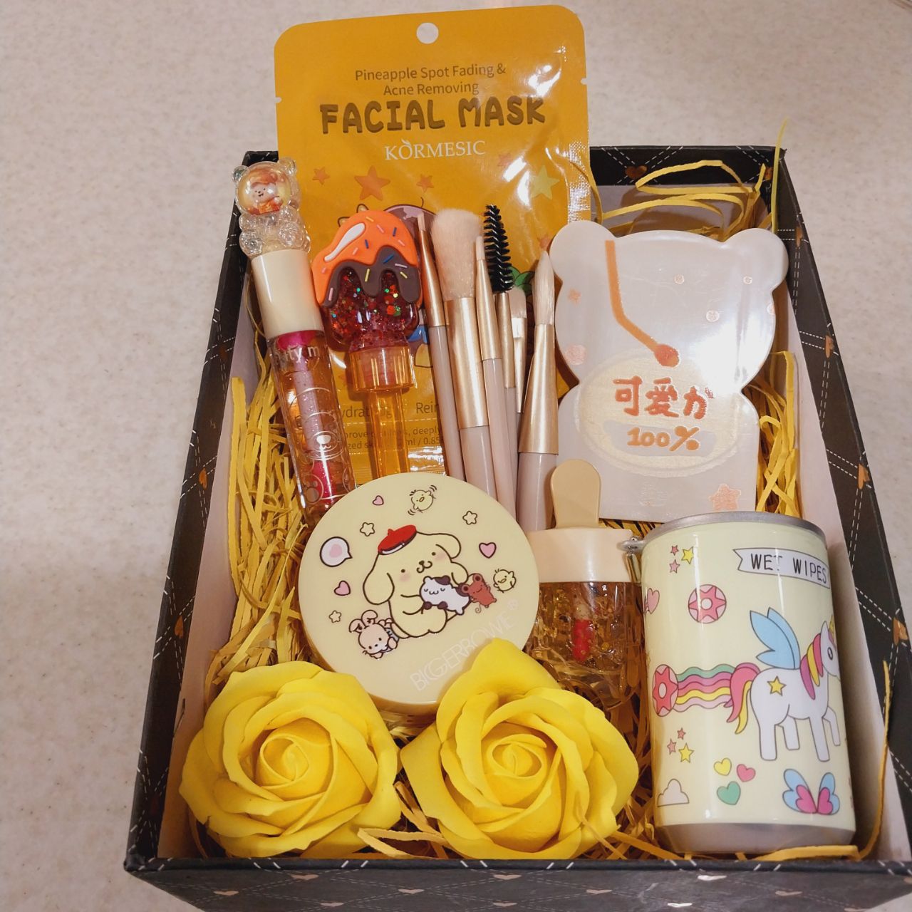 هدیه تولد و  هدیه دخترانه نارنجی و زرد